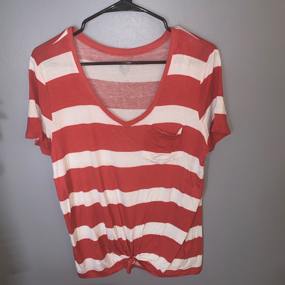 Red & White striped t-shirt